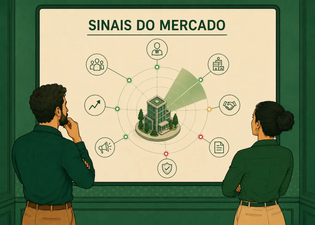 Sinais de mercado em vendas B2B e contexto de contas estratégicas