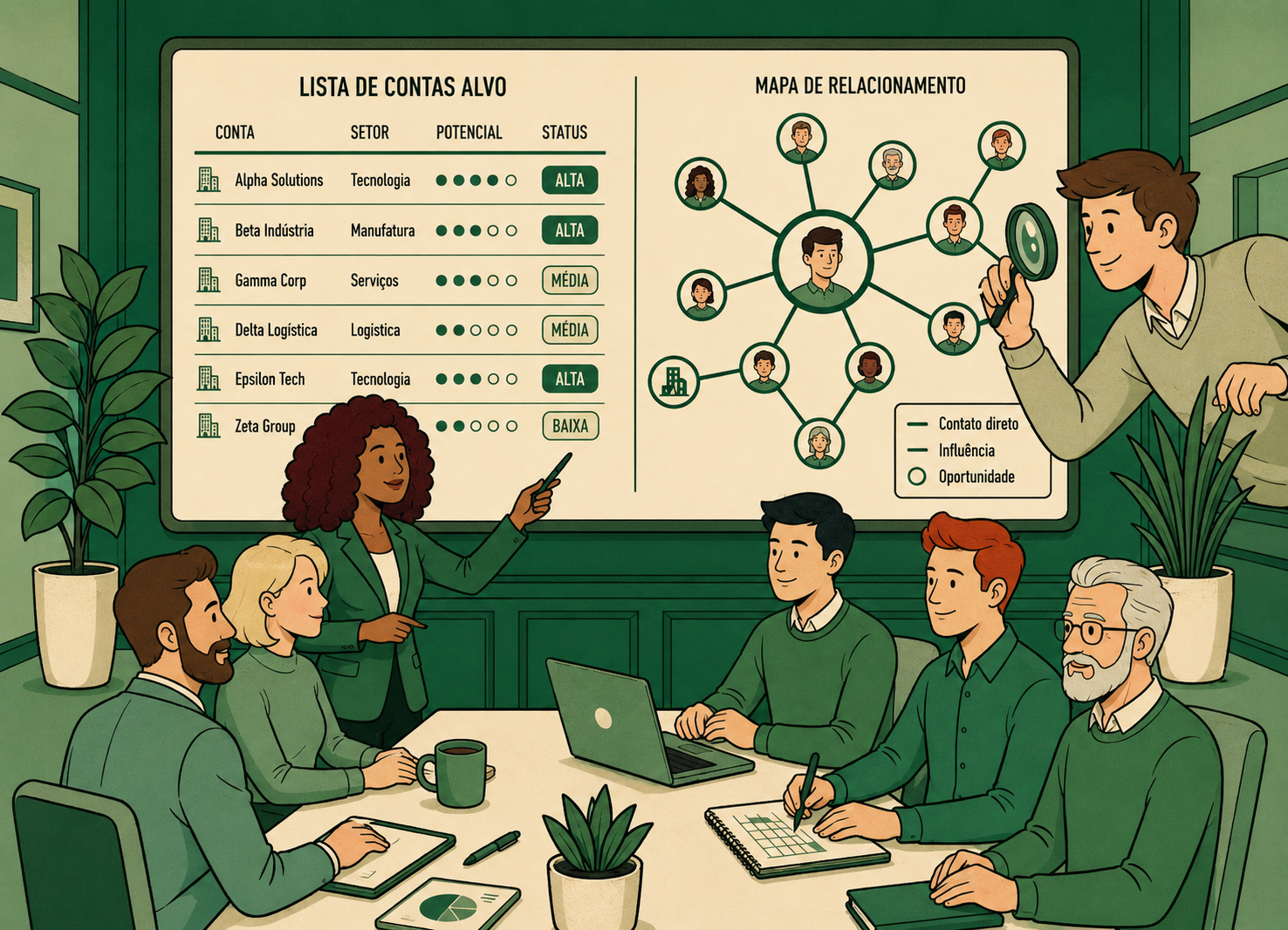 Alinhamento entre marketing e vendas na gestão de contas estratégicas